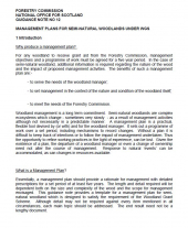 Management Plans for Semi-Natural Woodlands Under WGS